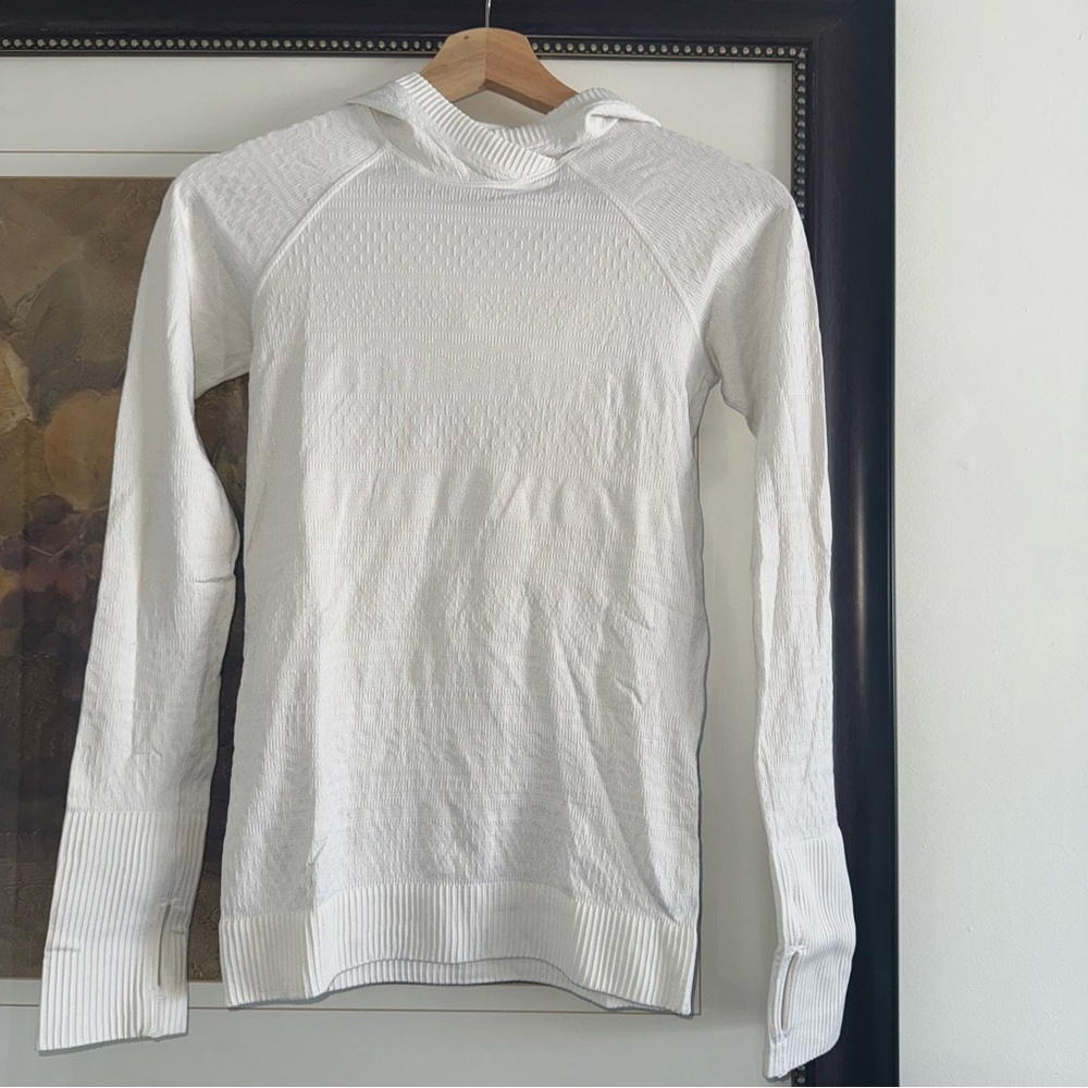 Lululemon Rest Less White Hoodie Pullover 2 - Picture 2 of 5